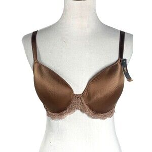 Wacoal 34DD Padded Underwired Brown Lace Affair T-Shirt Bra 853256